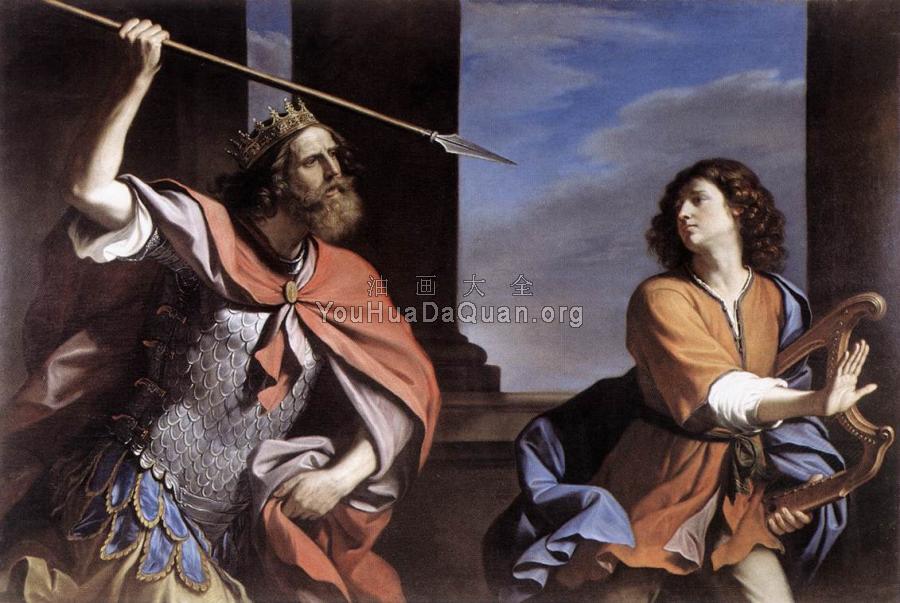 Saul Attacking David - 圭尔奇诺